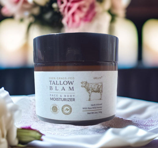 Whipped Tallow & Honey Balm - 100% Grass-Fed Moisturizer for Nourished, Hydrated Skin - Wrens and Roses
